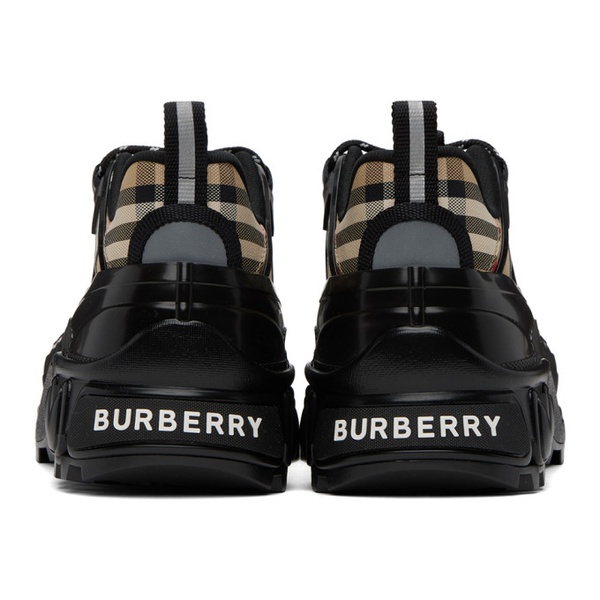 버버리 버버리 Burberry Black Vintage Check Sneakers 231376M237042
