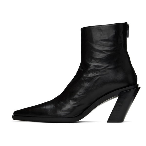 앤드윌 미스터 Ann Demeulemeester Black Florentine Boots 231378F113000