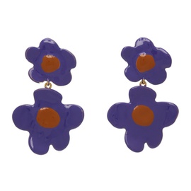 마르니 Marni Purple Flower Earrings 231379F022003