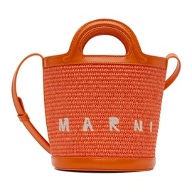 마르니 Marni Orange Small Tropicalia Bucket Bag 231379F046040