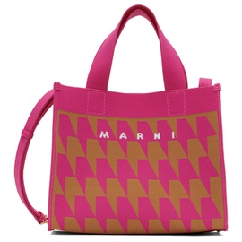 마르니 Marni Pink Small Shopping Tote 231379F049016