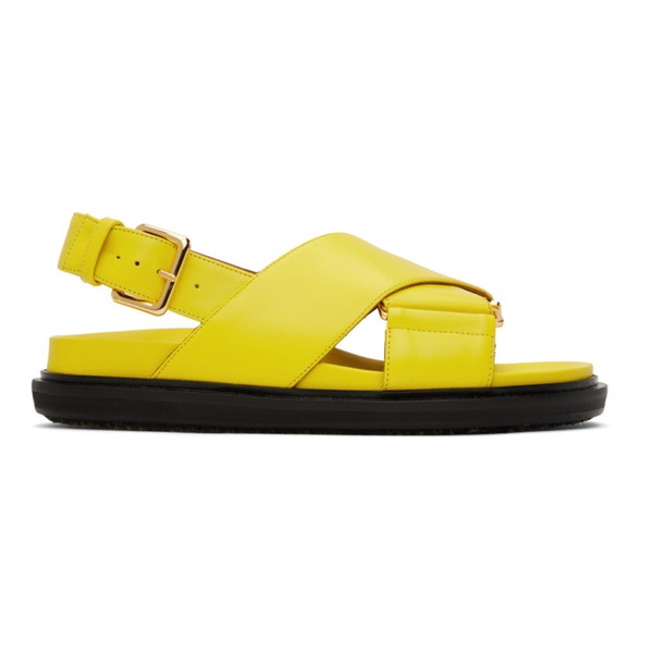 마르니 마르니 Marni Yellow Fussbett Sandals 231379F124032