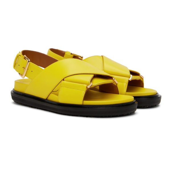 마르니 마르니 Marni Yellow Fussbett Sandals 231379F124032