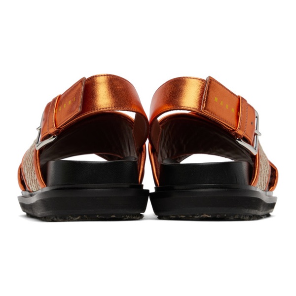마르니 마르니 Marni Orange Fussbett Sandals 231379F124033