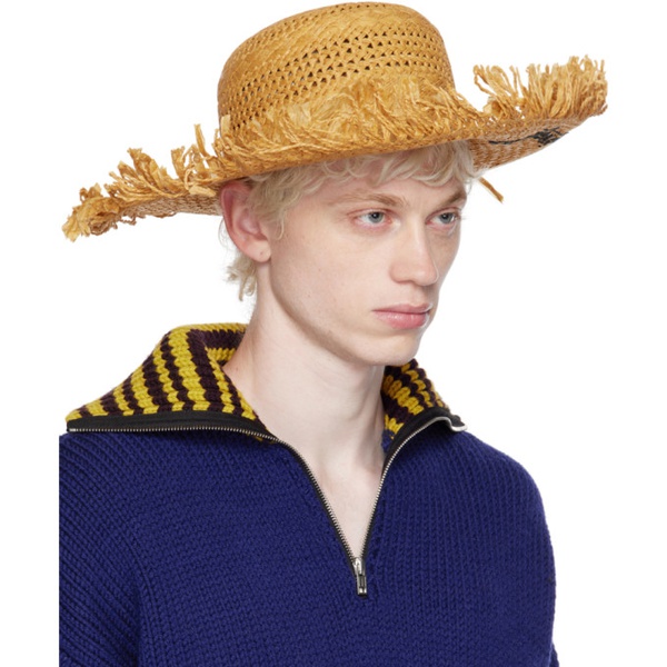 마르니 마르니 Marni Beige Embroidered Hat 231379M140009