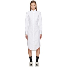 톰브라운 Thom Browne White Classic Oxford Midi Dress 231381F054002
