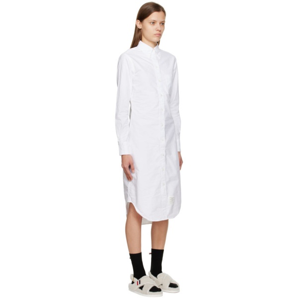 톰브라운 톰브라운 Thom Browne White Classic Oxford Midi Dress 231381F054002