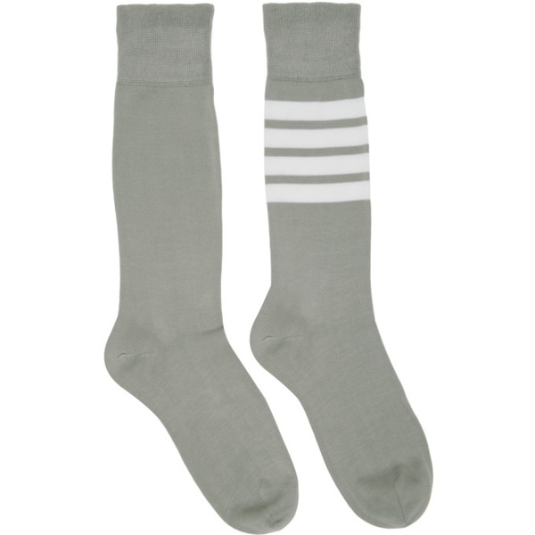 톰브라운 톰브라운 Thom Browne Gray 4-Bar Socks 231381F076002