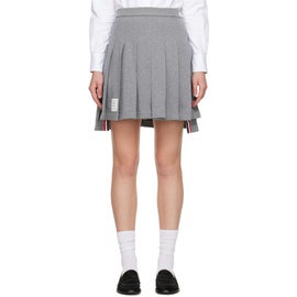 톰브라운 Thom Browne Gray Pleated Miniskirt 231381F090001