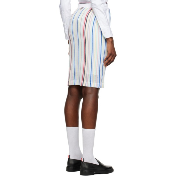 톰브라운 톰브라운 Thom Browne Multicolor Striped Midi Skirt 231381F092010