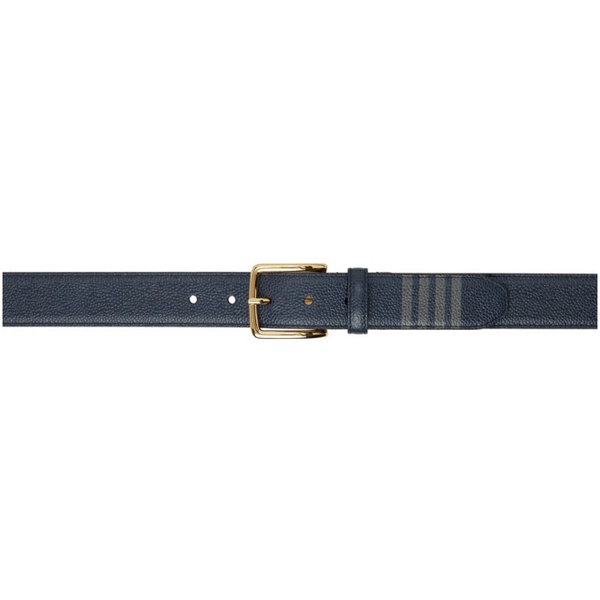톰브라운 톰브라운 Thom Browne Navy 4-Bar Classic Belt 231381M131002