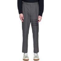 톰브라운 Thom Browne Gray 4-Bar Trousers 231381M191000