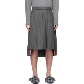 톰브라운 Thom Browne Gray Super 120s Pleated Skirt 231381M193000