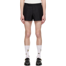 톰브라운 Thom Browne Black Backstrap Shorts 231381M193016