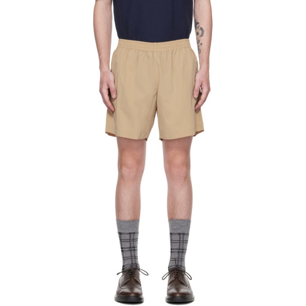 톰브라운 톰브라운 Thom Browne Khaki Elasticized Waistband Shorts 231381M193030