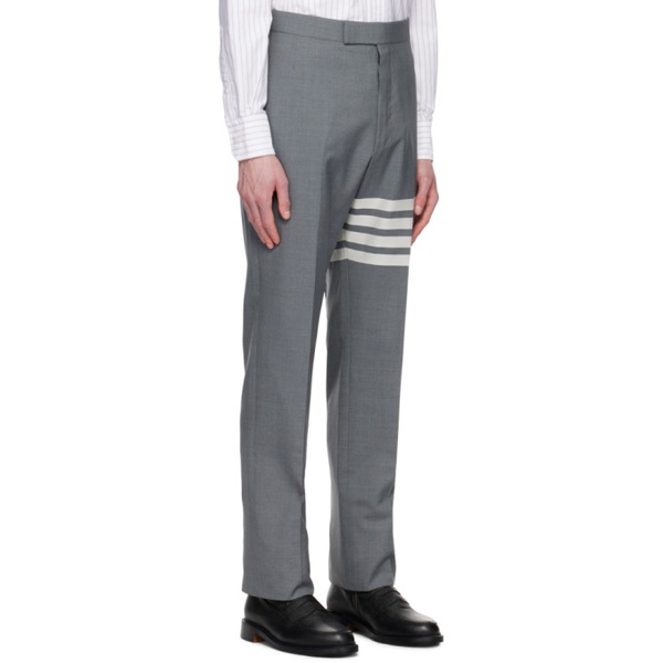톰브라운 톰브라운 Thom Browne Gray Backstrap Trousers 231381M196010