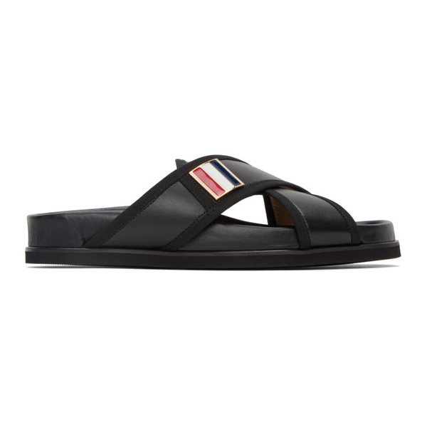 톰브라운 톰브라운 Thom Browne Black Loafer Sandals 231381M231017
