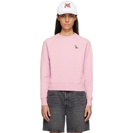 Maison Kitsune Pink Dressed Fox Sweatshirt 231389F098016
