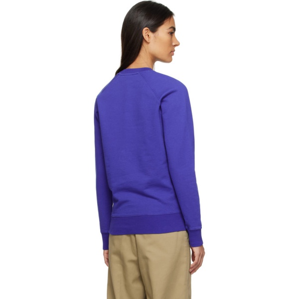 메종키츠네 Maison Kitsune Blue Dressed Fox Sweatshirt 231389F098017