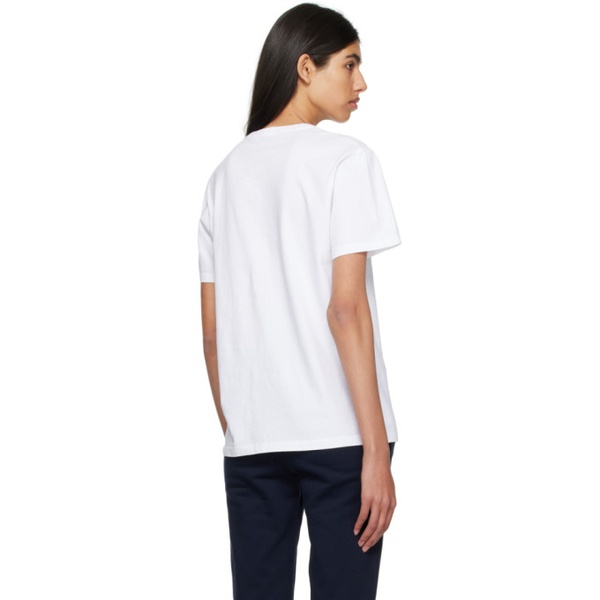메종키츠네 Maison Kitsune White Rue De Richelieu T-Shirt 231389F110015