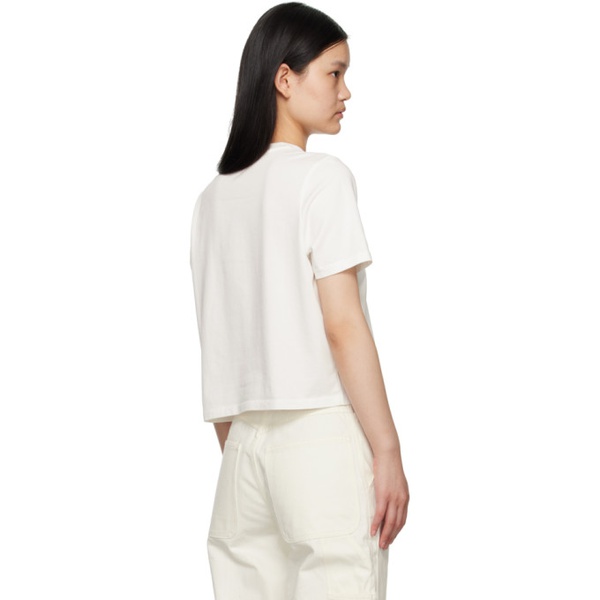 메종키츠네 Maison Kitsune 오프화이트 Off-White Embroidered T-Shirt 231389F110034