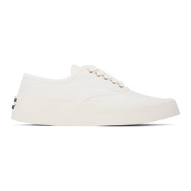 Maison Kitsune White Laced Sneakers 231389F128000