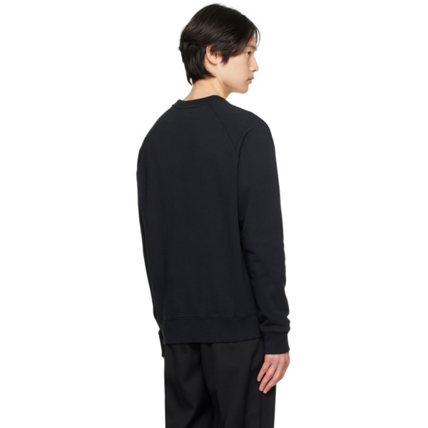 메종키츠네 Maison Kitsune Black Tricolor Fox Clean Sweatshirt 231389M204000