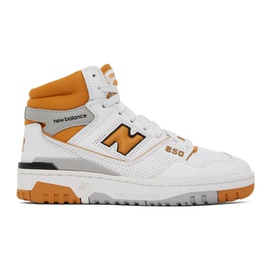 뉴발란스 New Balance White & Orange 650 Sneakers 231402F127005