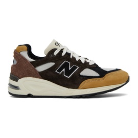 뉴발란스 New Balance Brown & Tan Made in USA 990v2 Sneakers 231402F128025