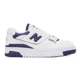 뉴발란스 New Balance White & Navy 550 Sneakers 231402F128089