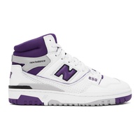 뉴발란스 New Balance White & Purple 650 Sneakers 231402M236003