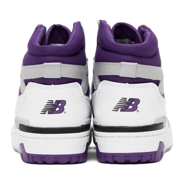 뉴발란스 뉴발란스 New Balance White & Purple 650 Sneakers 231402M236003