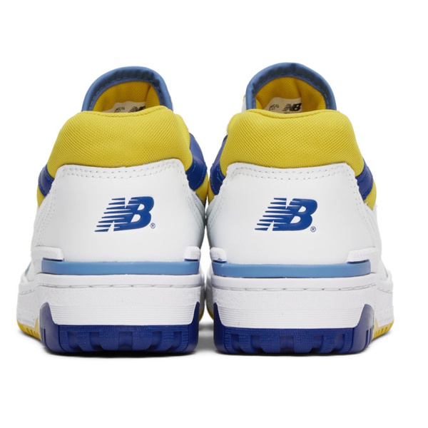 뉴발란스 뉴발란스 New Balance White & Yellow 550 Sneakers 231402M237174