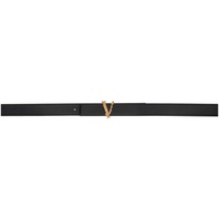 베르사체 Versace Black Virtus Leather Belt 231404F001014