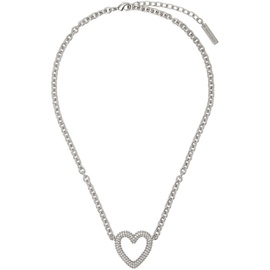 MACH & MACH Silver Heart Necklace 231404F023027