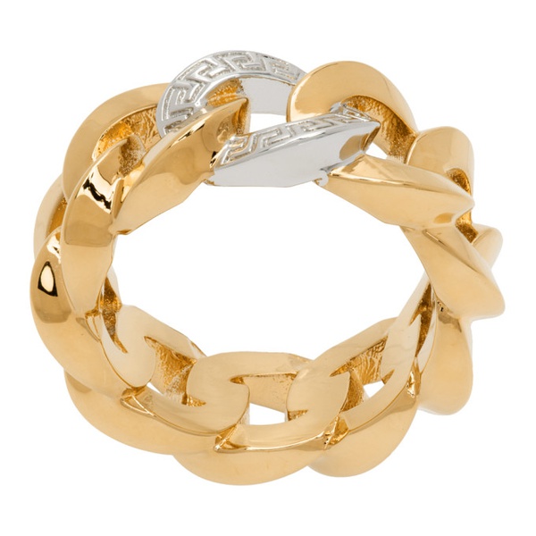 베르사체 베르사체 Versace Gold Curb Chain Ring 231404F024017