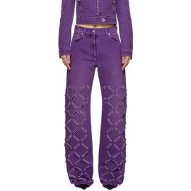 베르사체 Versace Purple Medusa Jeans 231404F069007