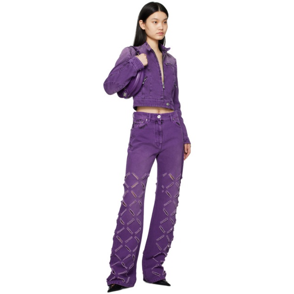 베르사체 베르사체 Versace Purple Medusa Jeans 231404F069007