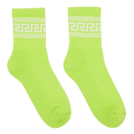 베르사체 Versace Green Greca Athletic Socks 231404F076005