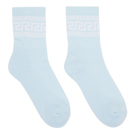 베르사체 Versace Blue Greca Athletic Socks 231404F076007