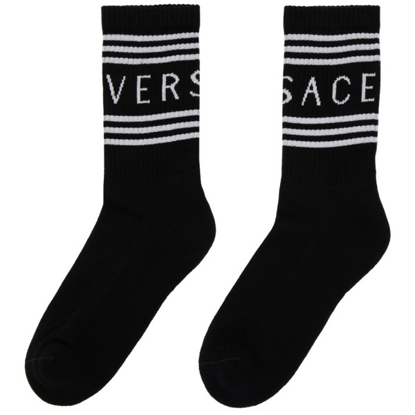 베르사체 베르사체 Versace Black Vintage Socks 231404F076008