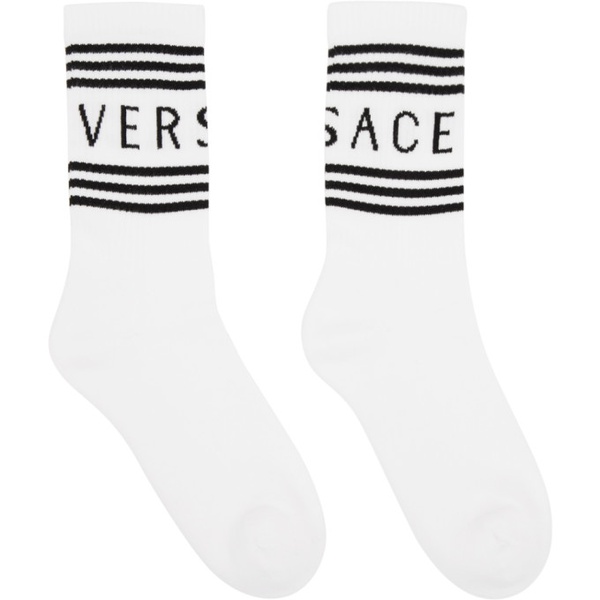 베르사체 베르사체 Versace White Vintage Socks 231404F076011