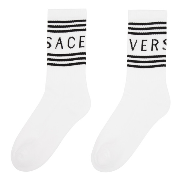 베르사체 베르사체 Versace White Vintage Socks 231404F076011