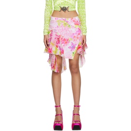 베르사체 Versace Pink Orchid Miniskirt 231404F090005