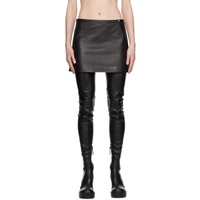 베르사체 Versace Black Medusa Leather Miniskirt 231404F090007
