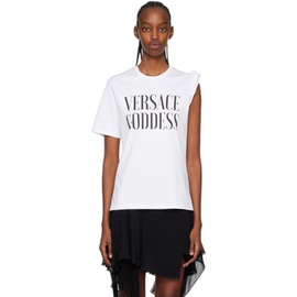 베르사체 Versace White Goddess Rolled T-Shirt 231404F110006