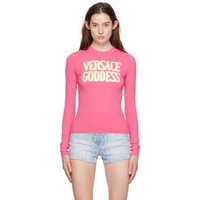 베르사체 Versace Pink Goddess Long-Sleeve T-Shirt 231404F110022