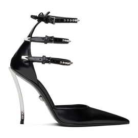 베르사체 Versace Black Spiked Pin-Point Heels 231404F122005