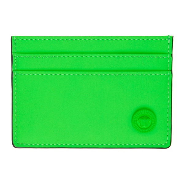 베르사체 베르사체 Versace Green Medusa Biggie Card Holder 231404M163004