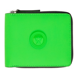 베르사체 Versace Green Medusa Biggie Bifold Wallet 231404M164001